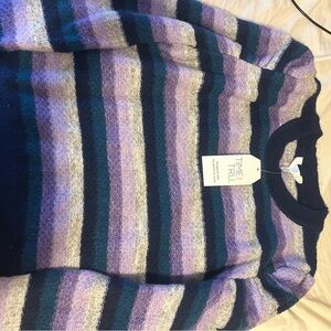 Time and Tru Women's Multicolor Striped Sweater